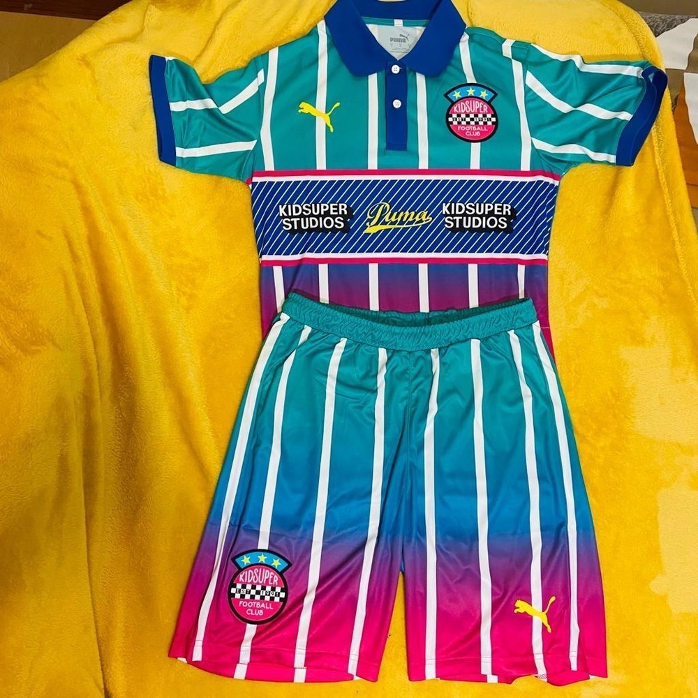 Puma kidsuper jersey shorts uniform set